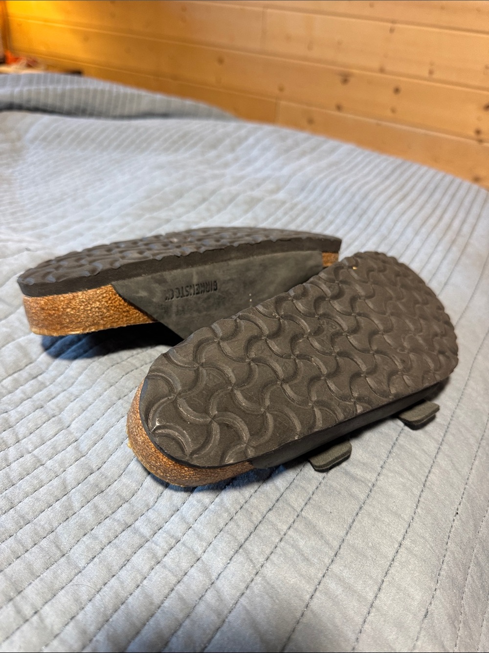 Birkenstock Women's Double Buckle Slide Sandals in Charcoal - Picture 3 of 6